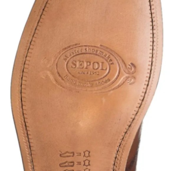 New with Box Sepol Men's Size 13 COGNAC Blake Rapid Brogue Wingtip Oxford - Picture 2 of 6